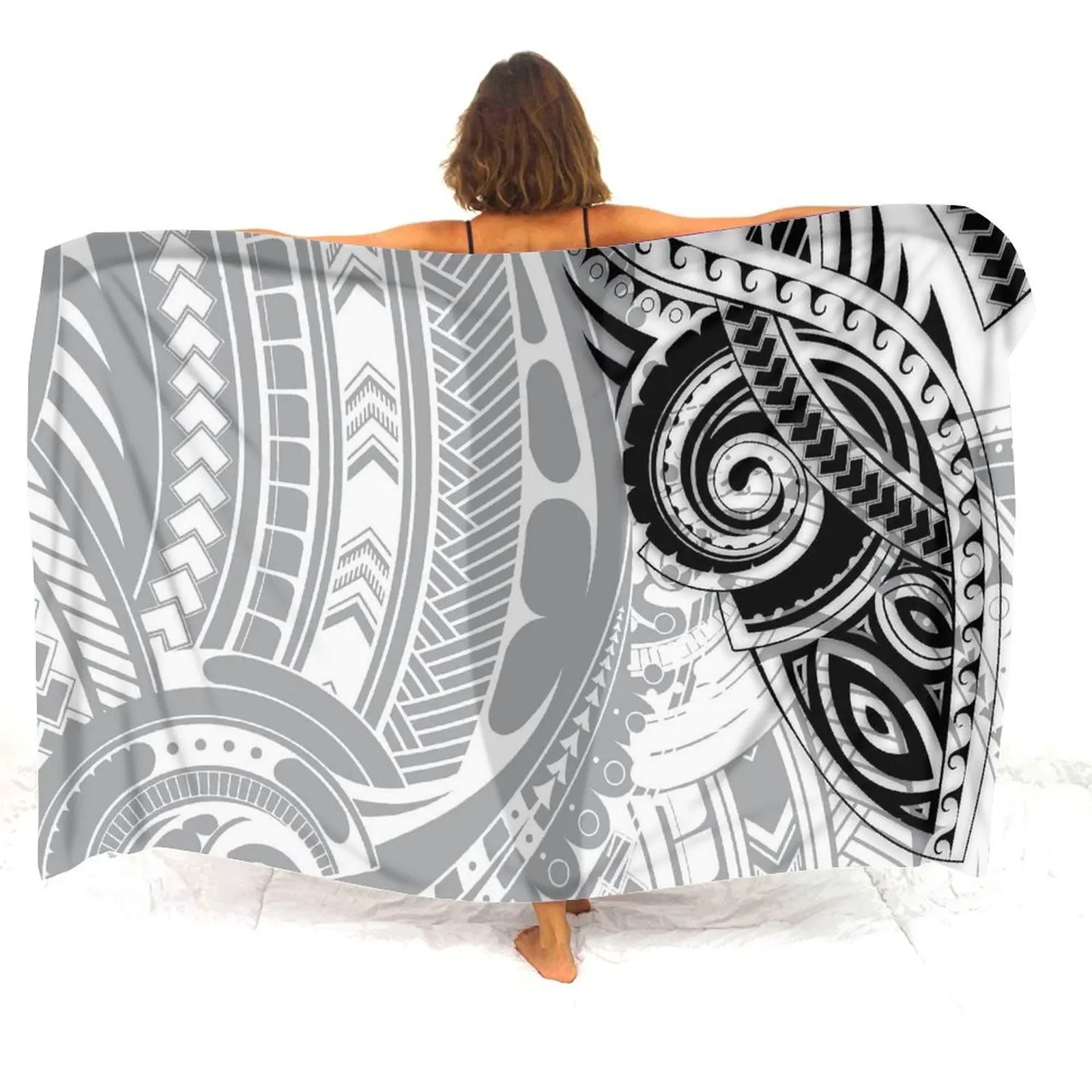 The Beach Sarong Dress Is An Elegant And Beautiful Sarong Shawl With Polynesian Style Prints And Customizable Patterns - Image 5