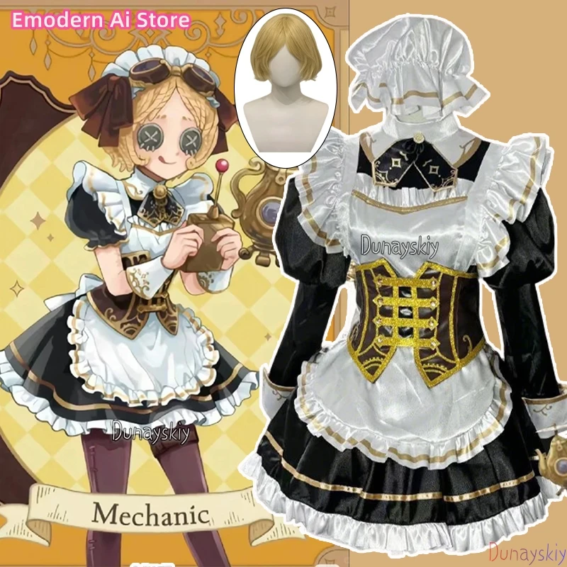

Identity V Mechanic Gardener Manor Tea Party Elegant Dress Cosplay Costume French Maid Lolita Skirt Disguise for Adult Women