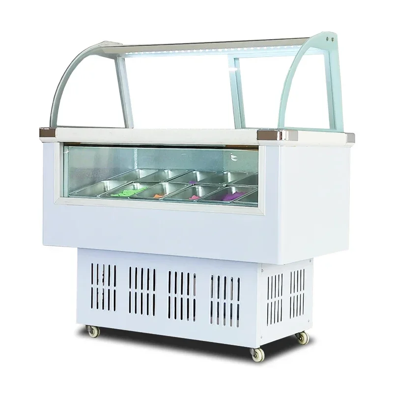 

Factory Price Popular Vertical Ice Cream Display Case Freezer Showcase Fridge Freezers For Ice Cream Gelato Blast Freezer