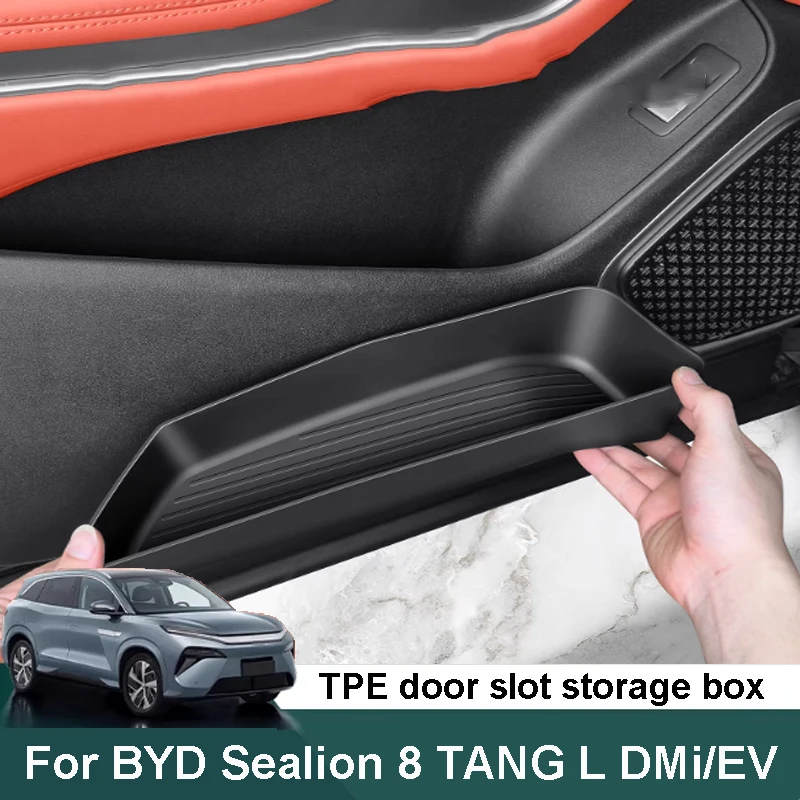 

For BYD Sealion 8 TANG L DMi/EV 2025-2026 Car Door Slot Storage Box Panel Protective Interior Accessory Waterproof Anti-fouling