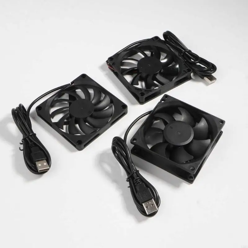 

B2RD 80mm Fan 5V Power Supply PC Radiating 8010 8015 8025 Case Fan Cooling Fan