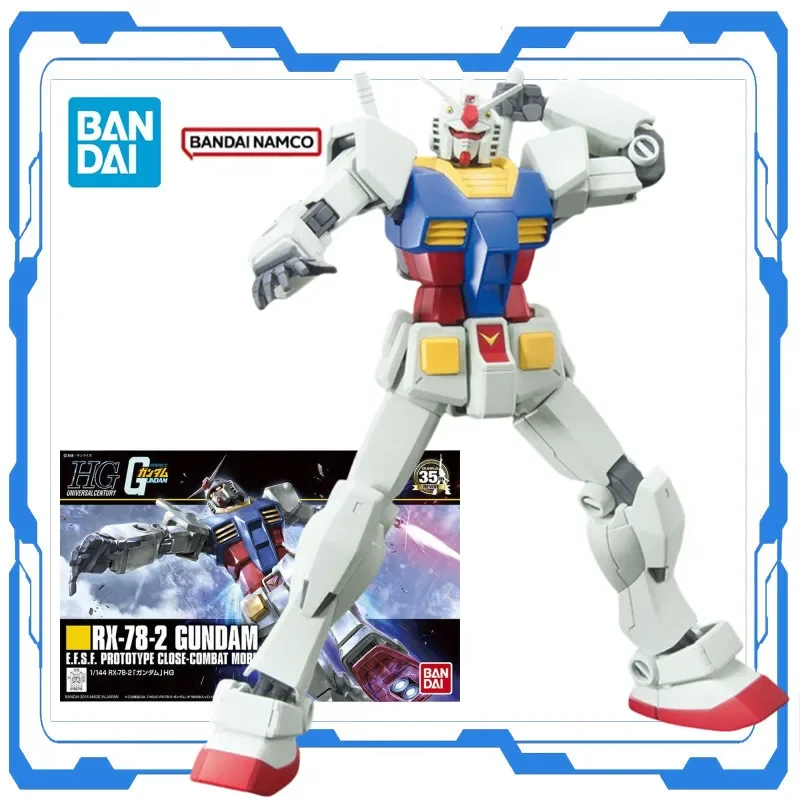 

Bandai Genuine Mobile Suit Gundam HG 1/144 RX-78-2 Gundam Figures Assembly Action Collection Original Model Toy Gifts For Kids
