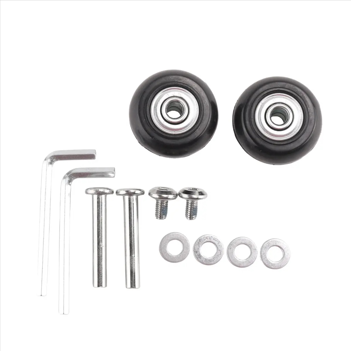 ABQR 2 jeux de roues de rechange pour valise à bagages, essieux, outil de réparation de luxe, diamètre extérieur 35mm