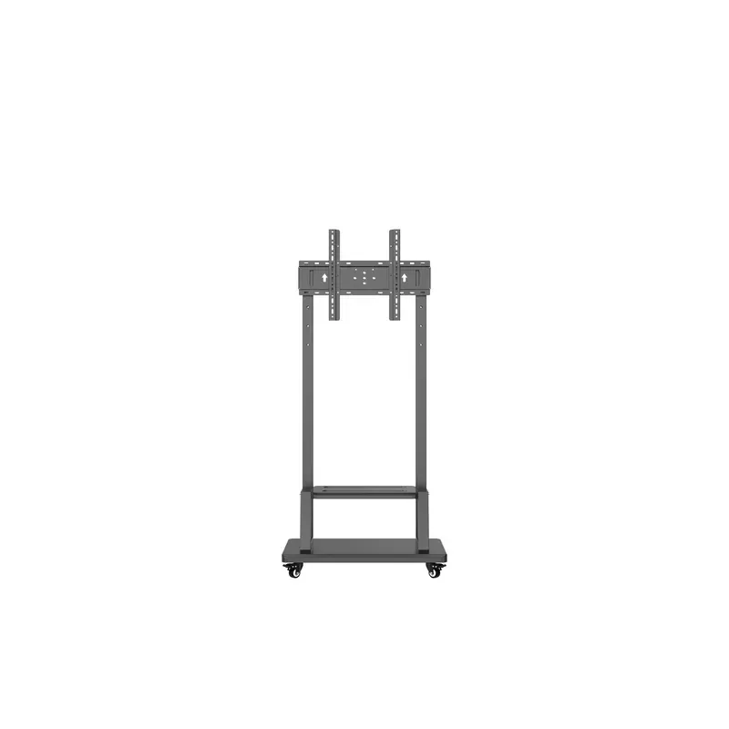 Heavy Duty Metal TV Stand Mobile Cart with Wheels Vertical Rotating Floor Mount Bracket for 32 to 70 Inch Screen Living Room