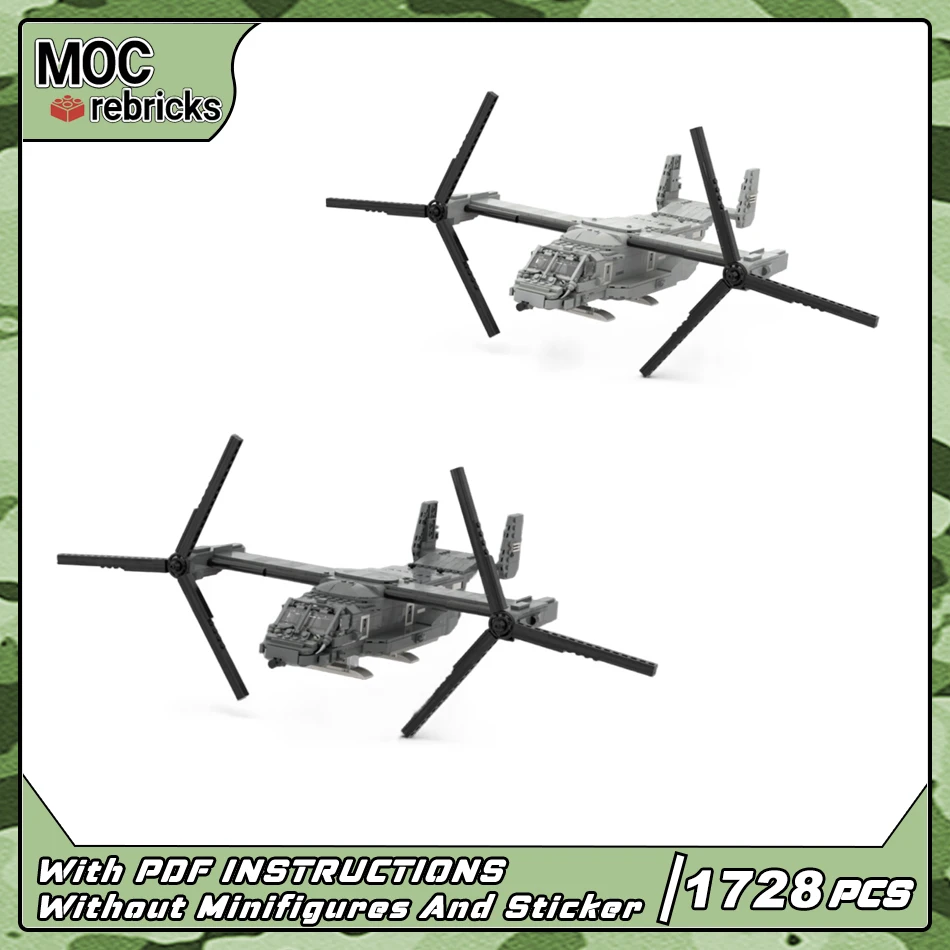 

Military Series MOC Bell Boyin CV-22 Osprey Building Block V-22 tiltrotor aircraft Model DIY Bricks Set Boy's Toy Xmas Gift