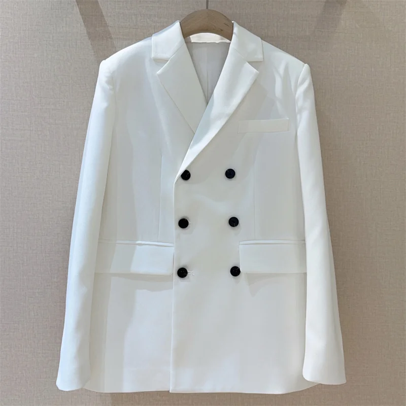 

Women's jacket New double breasted slim fit women's suit jacket for autumn 2025 casual versatile Women's blazer y2k outerwears