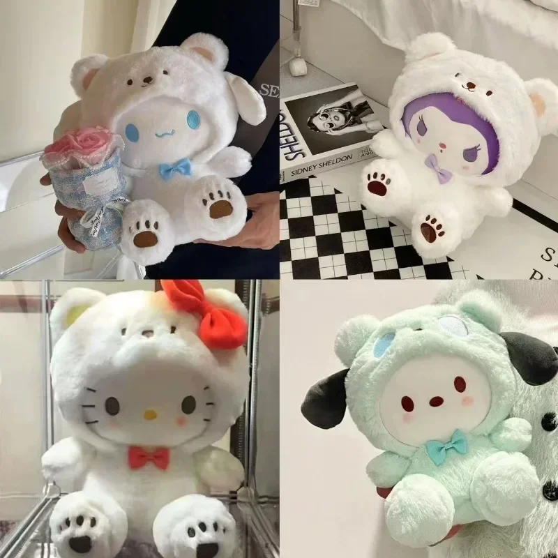 

Sanrio Plushies Hello Kitty Cinnamonroll Kuromi Pochacco Stuffed Plush Doll Cos Bear Cute Toys Children Birthday Gifts