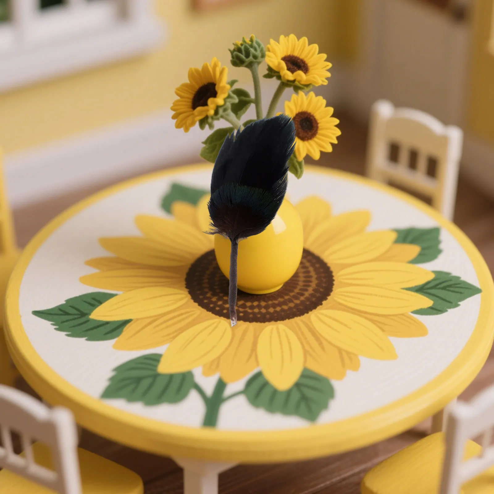 

Миниатюрный веер-перо, миниатюрная мебель для кукольного домика, реквизит для декора, миниатюры для кукольного домика, аксессуары для маленьких домиков