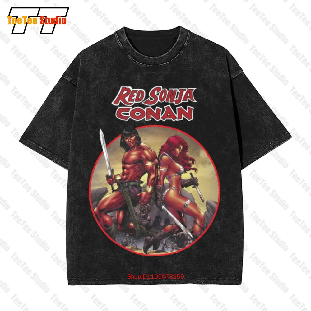 Conan The Barbarian And Red Sonja Vintage Oversized T-Shirt QB4F