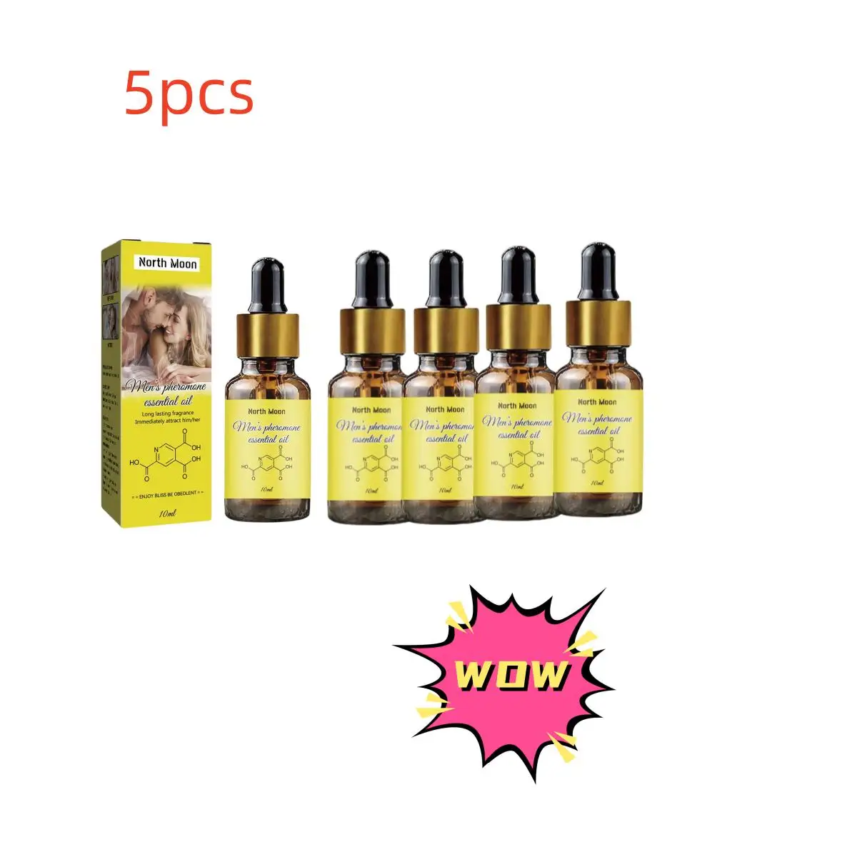 

5PCS/set Pheromone Infused Essential Oil 10ml Pheromone Oil For Men To Attract Women Unisex Fragrance Oil Pheromone Oil 10ml