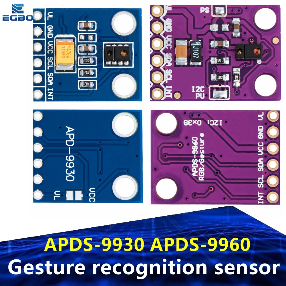 Sensor RGB de proximidad, detección de gestos y postura sin contacto, 1 piezas, APDS-9930, APDS-9960