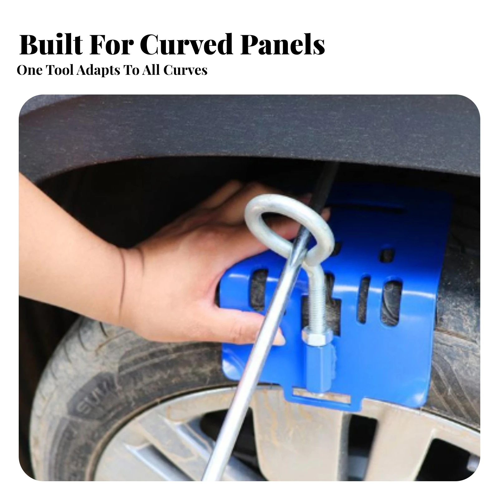 Tire Support with Eye Bolt Contoured Tire Support Base for Car Owners, Garage, Auto Repair Shop