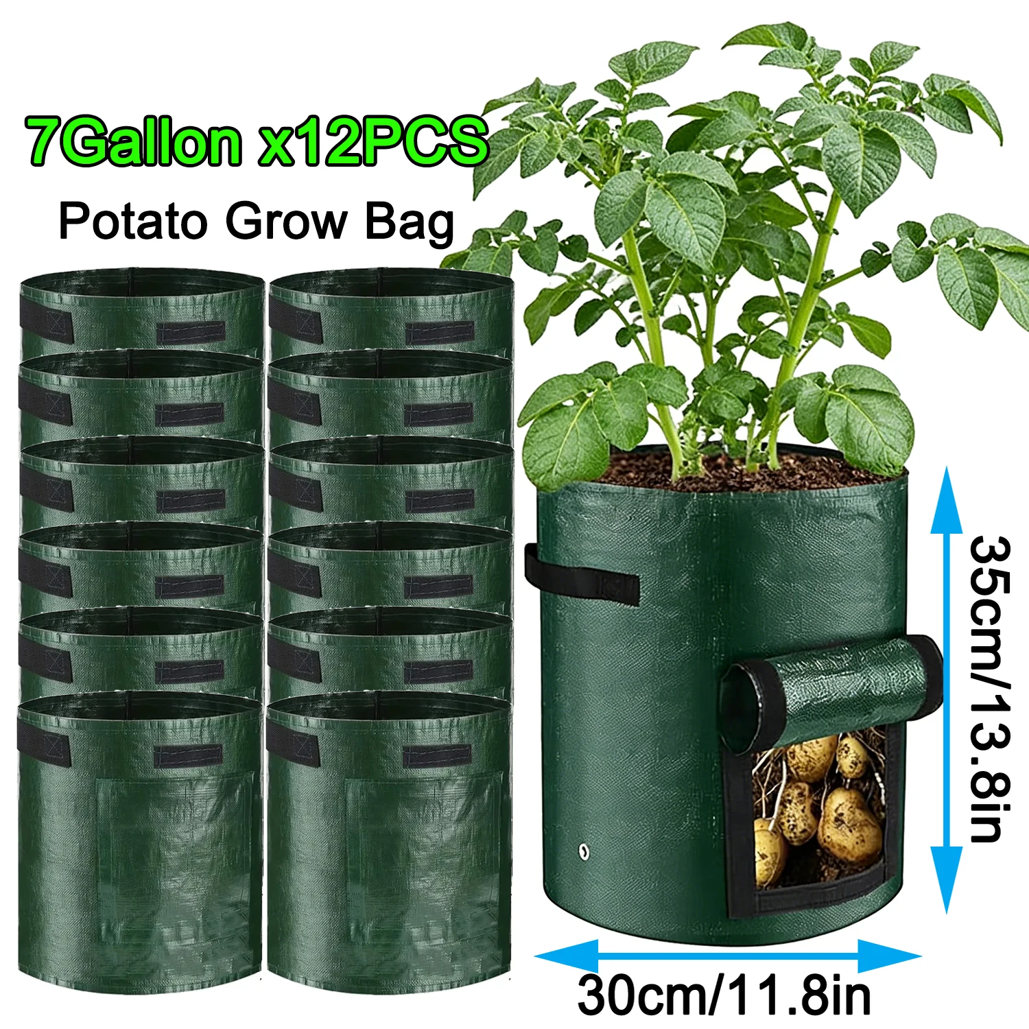 50 STKS 7 Gallon Grow Bags voor Groenten Planten met Handvatten Potten voor Planten Vorm voor Tuin Bloempotten voor Outdoor & Woonkamer