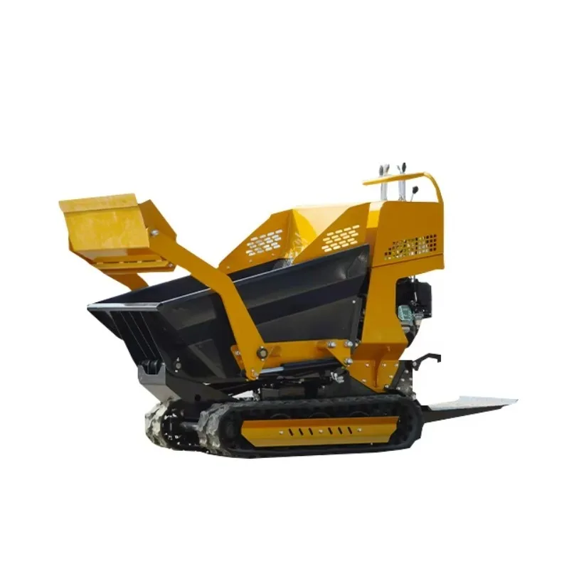 Jingyu 4x4 Household 500kg Engine Powered Crawler Dumper Trucks. Direct-sale Mini Dump Trucks 1 Year Multifunctional Efficient