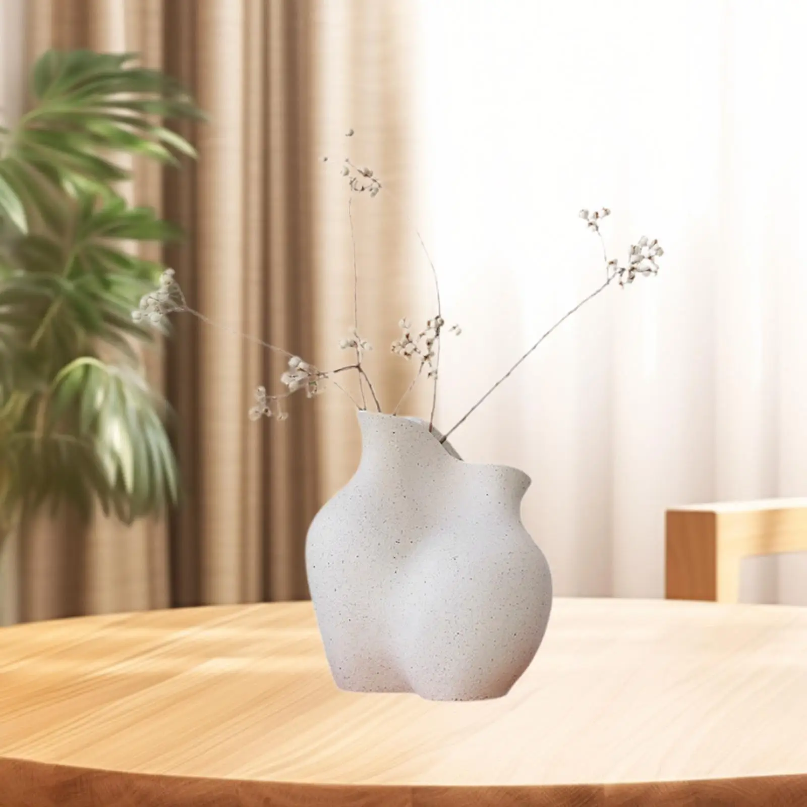 

Creative Ceramic Flower Vase Desktop Ornament for Dining Table Party Bedside