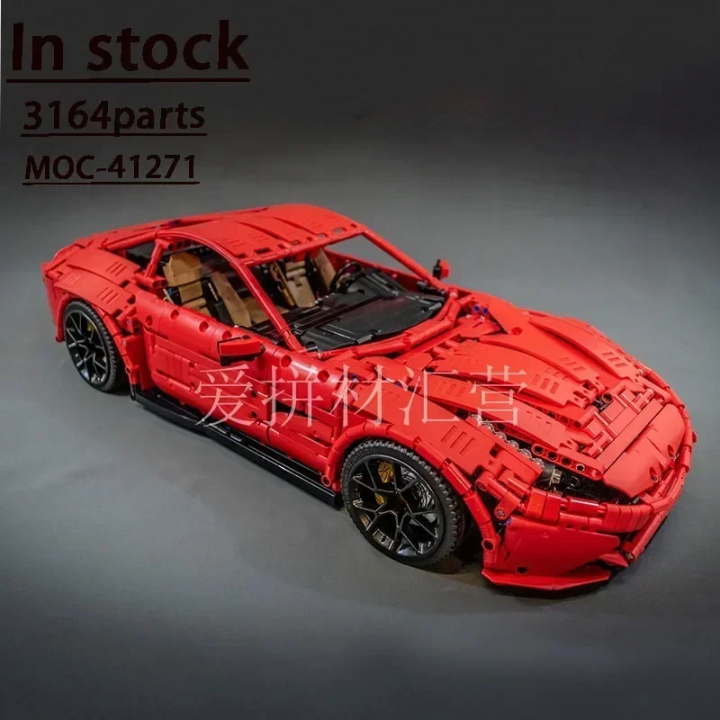 MOC-41271 Multiple Color RC Electric Supercar F12 Splicing Building Block Model  3164 PartsChildhood Toys Kids Birthday ToyGifts