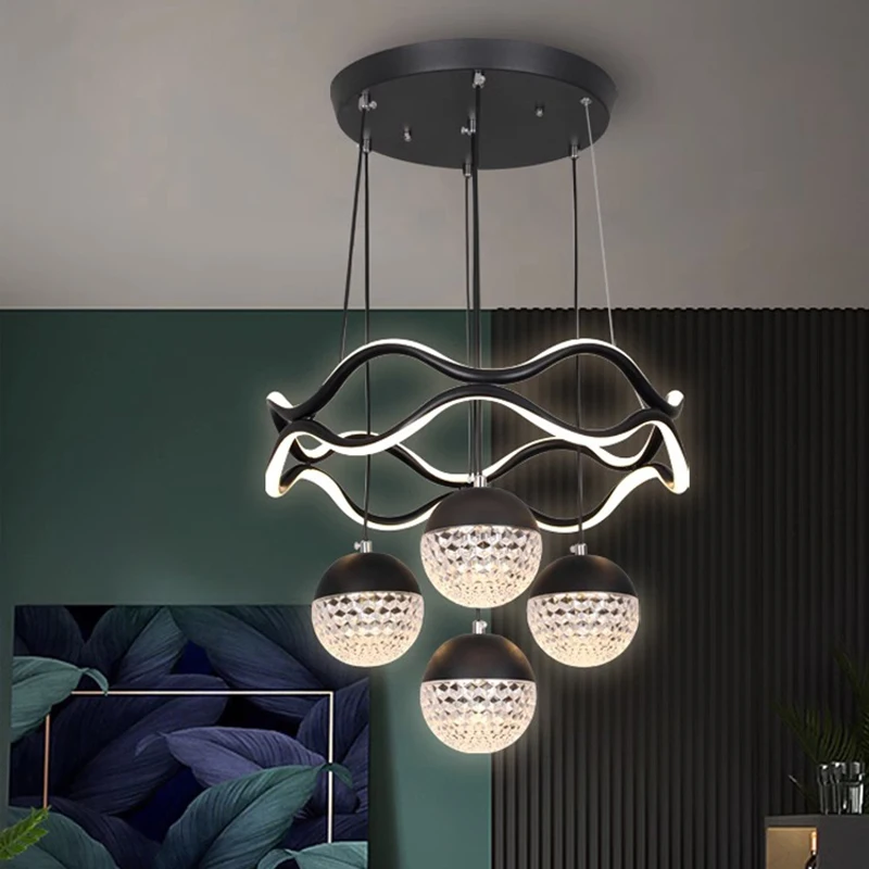 

MZISOSOD Modern LED Pendant Light for Living Room Dining Room Bedroom Home Decor Hanging Chandelier Indoor Lighting Fixture