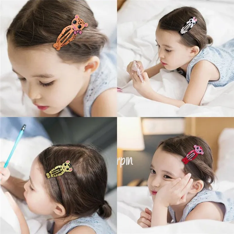 Épingles à cheveux fruits animaux de dessin animé pour filles, pince à cheveux en métal, décoration de cheveux doux pour enfants, accessoires de mode, 20 pièces, 30 pièces