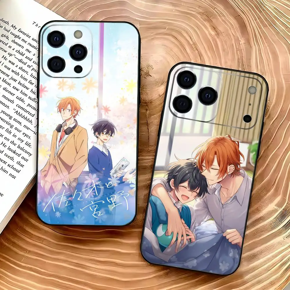 

Soft Black Phone Case S-Sasaki to M-Miyano Compatible with iPhone 17/16/15/14/13/12/11 plus pro Max XS