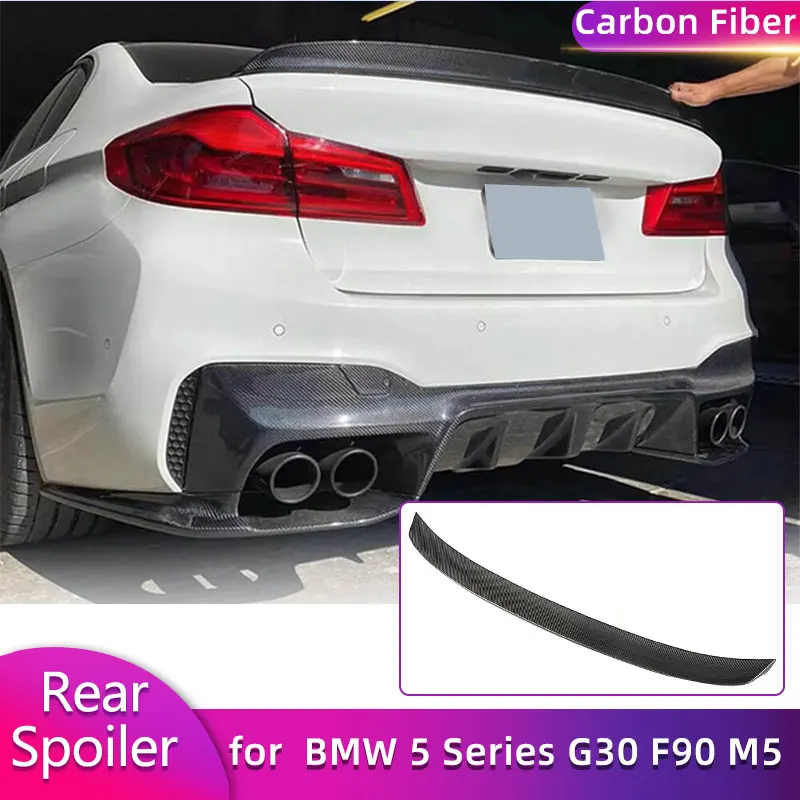 

Carbon Fiber Rear Trunk Spoiler Wings for BMW 5 Series G30 F90 M5 Sedan 2017-2022 Car Racing Rear Spoiler Boot Wing Lip Body Kit