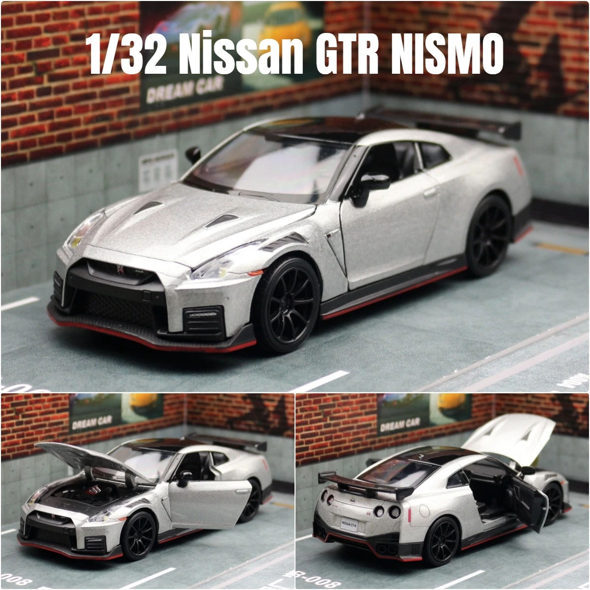 1/32 日産スカイライン GTR R35 ニスモ GT3 レーシングおもちゃの車の