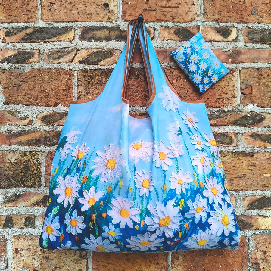 Miffy Cartoon Reusable Durable Eco Friendly Folding Shopping Tote Bag Large Capacity Lightweight Portable Market Grocery Bag