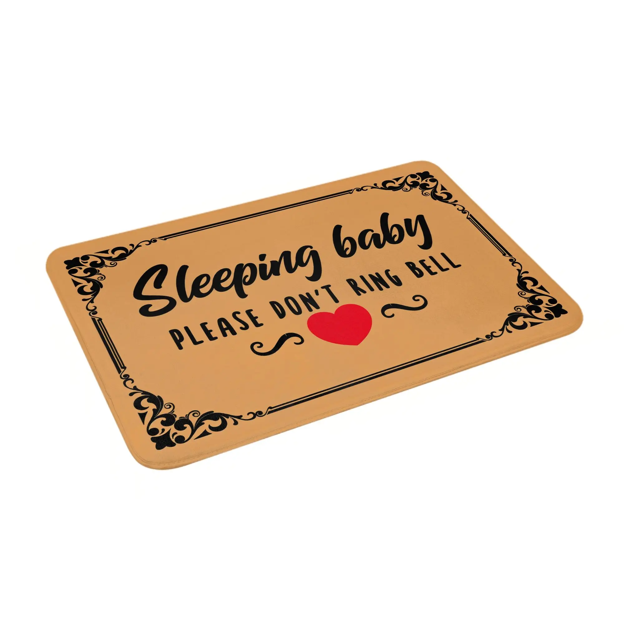 Sleeping Baby Please Do Not Ring Bell Door Floor Bathroom Mat Anti-Slip Outdoor Doormat Living Room Entrance Rug Carpet Footpad
