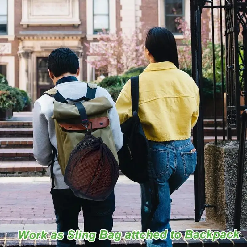 1/2 قطعة حقائب رياضية خارجية مثالية؛ حقيبة ظهر كرة سلة برباط سهلة الحمل؛ حقيبة شبكية ذات سعة عالية لتخزين الكرة.