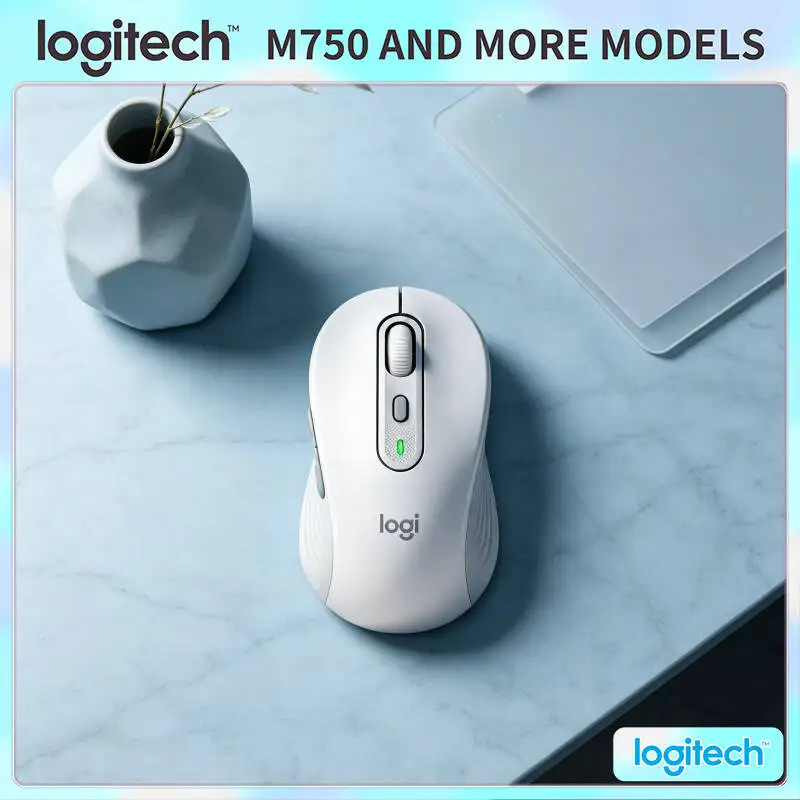 

Ergonomic M750 Wireless Mouse - Custom Shortcut Buttons, 4000 DPI Tracking, Dual Connection, Home Tool