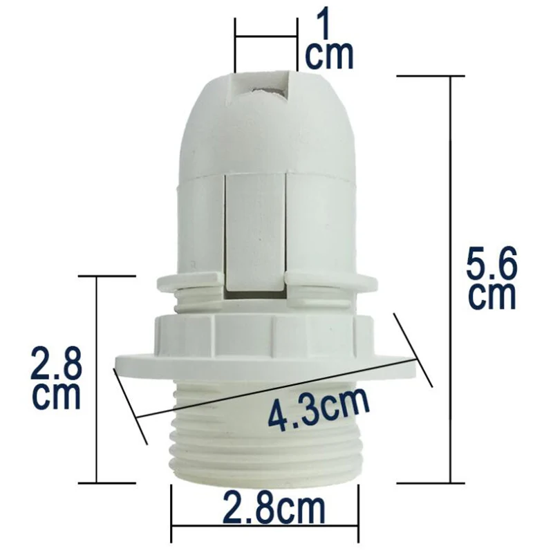 1PCS Screw ES E24 M10 Light Bulb Lamp base Holder Pendant Socket & Lampshade Collar 220V 110v E2