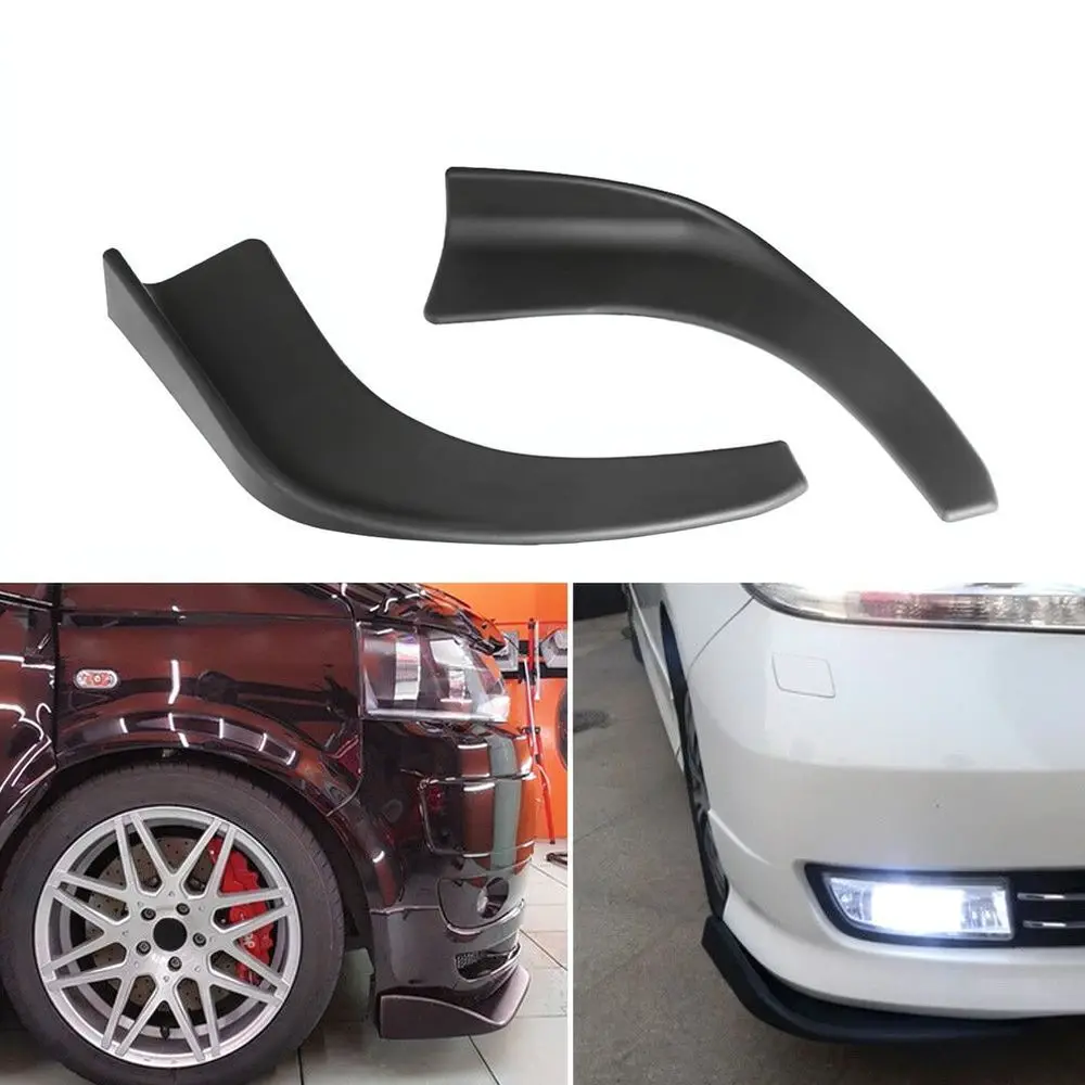 Front Bumper Lip Chin Spoiler Black ABS Body Kit Splitter Modification Aerodynamic Exterior Styling Tuning Parts Accessories
