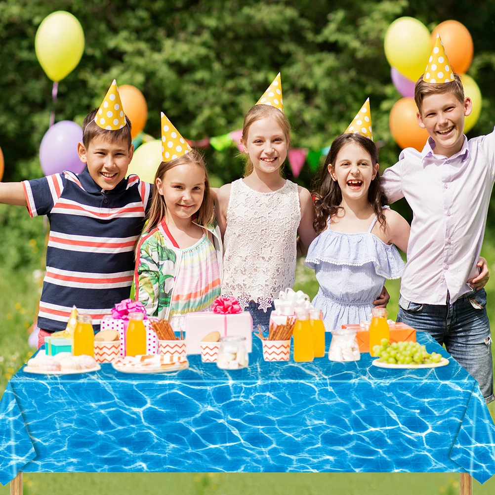 

Ocean Waves Tablecloth Disposable Plastic Beach Theme Party Decorations Waterproof Pattern Cover Table Cloth