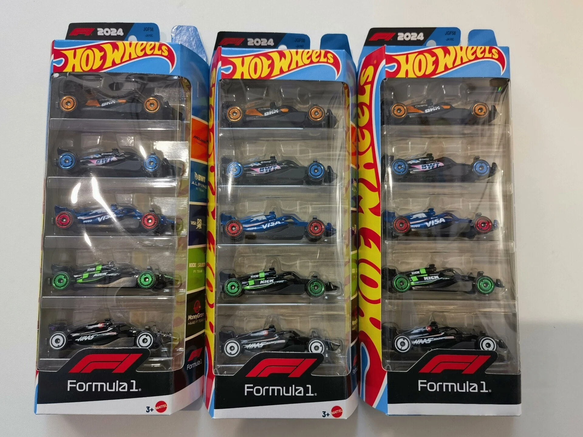 الأصلي الساخن عجلات الفورمولا 1 5-حزمة ماكلارين جبال الألب ريد بول ركلة صابر هاس F1 فريق 1/64 دييكاست تحصيل سيارة لعبة الهدايا