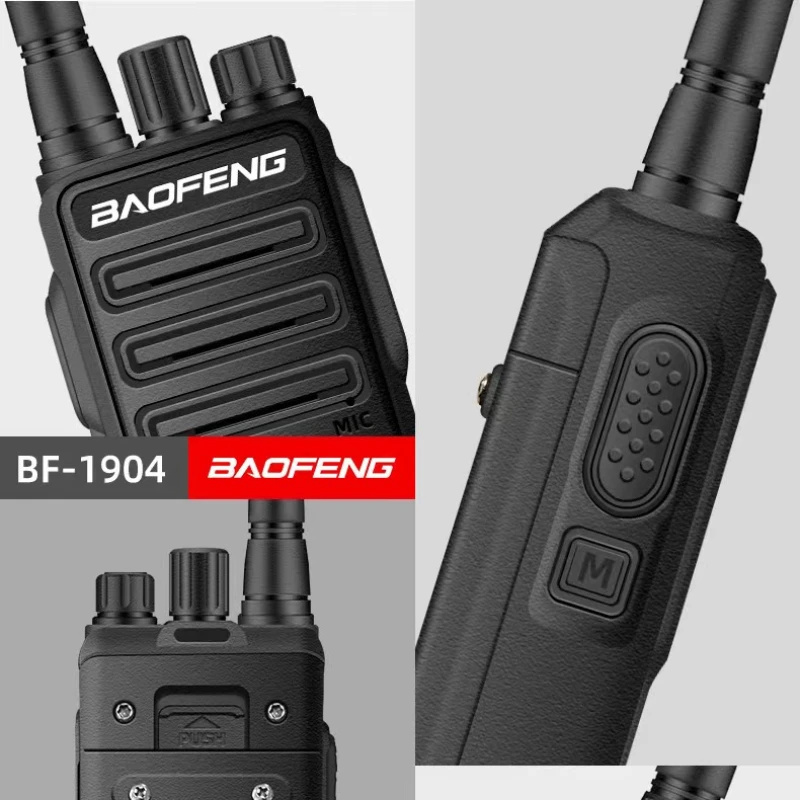 Baofeng BF-1904 Deluxe Mini Walkie Talkie professionale tipo C caricabatterie rapido campeggio portatile ad alta potenza all\'aperto