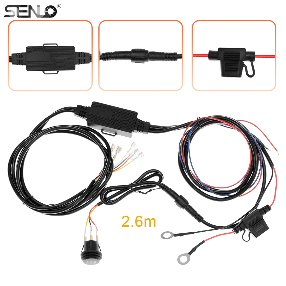 

SENLO 12 В светодиодный рабочий фонарь, автомобильный противотуманный фонарь, проводной переключатель с жгутом проводов 2,6 м, переключатель включения/выключения для автомобилей, грузовиков, светодиодные прожекторы
