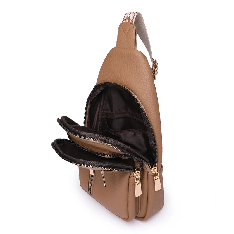 Neue Brusttaschen für Frauen Pu Leder Umhängetaschen Mode Damen Cross body lässig alle Match Messenger Geldbörse Outdoor Daily Pack