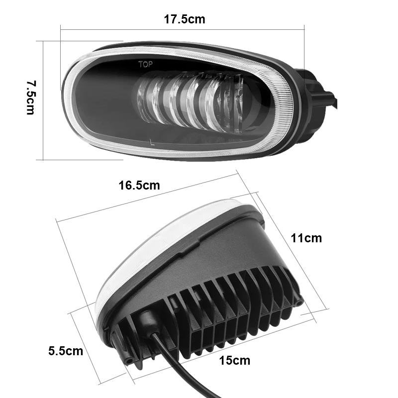 EURS New Russian Edition Daewoo Chevrolet Lanos Sens Daytime Running Light Front LED Fog Light Daytime Running Light Assembly