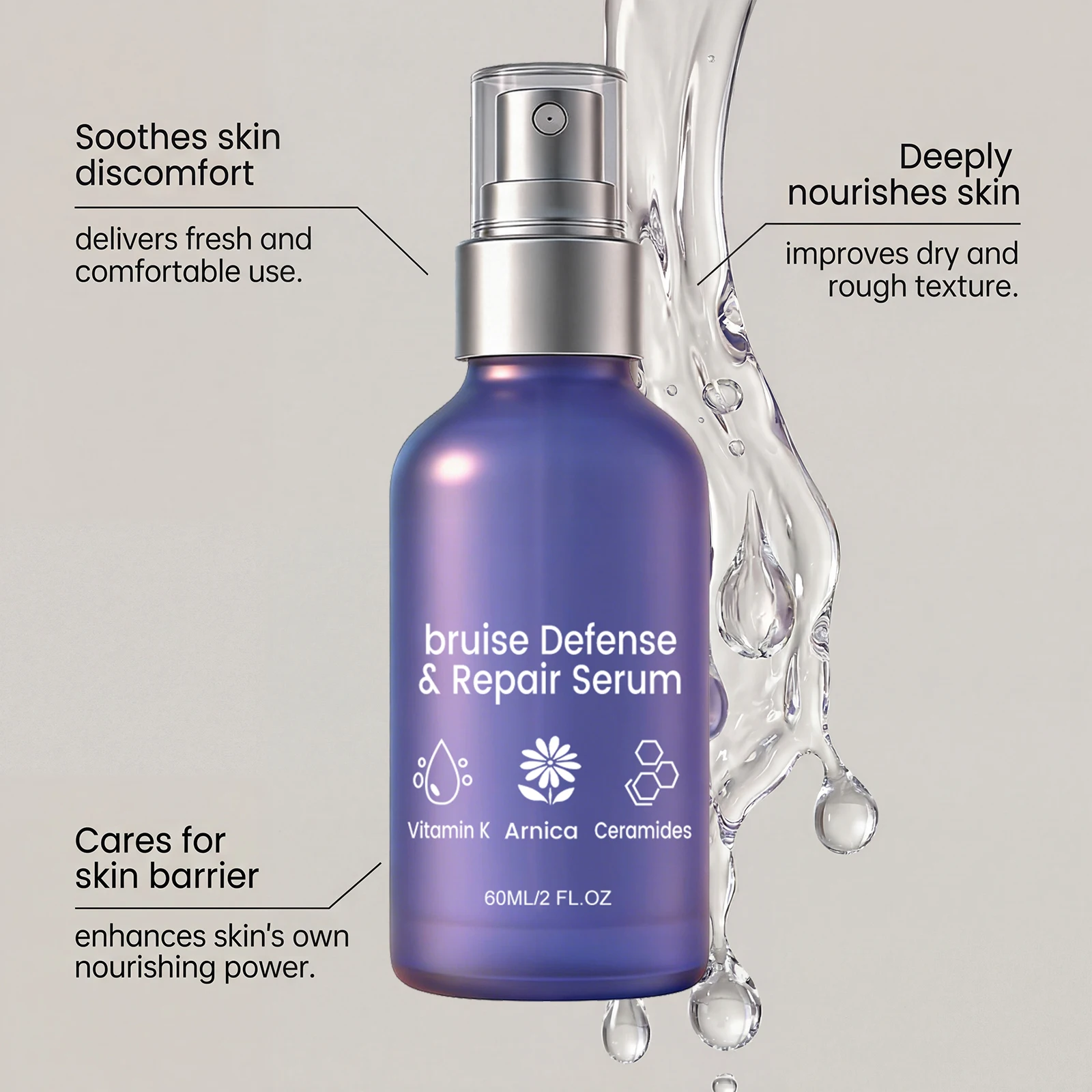 Arnika-Serum-Spray zur Linderung von Prellungen und Verletzungen, Reduziert Rötungen und Schwellungen, Verbessert Pigmentierung, Schnell Einziehendes Körperserum – Detail 6