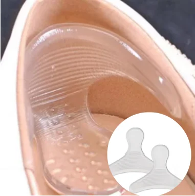 T-Shaped Silicone Heel Pads for Women Shoes Inserts Feet Heel Pain Relief Reduce Size Filler Cushion Padding High Heels Lining