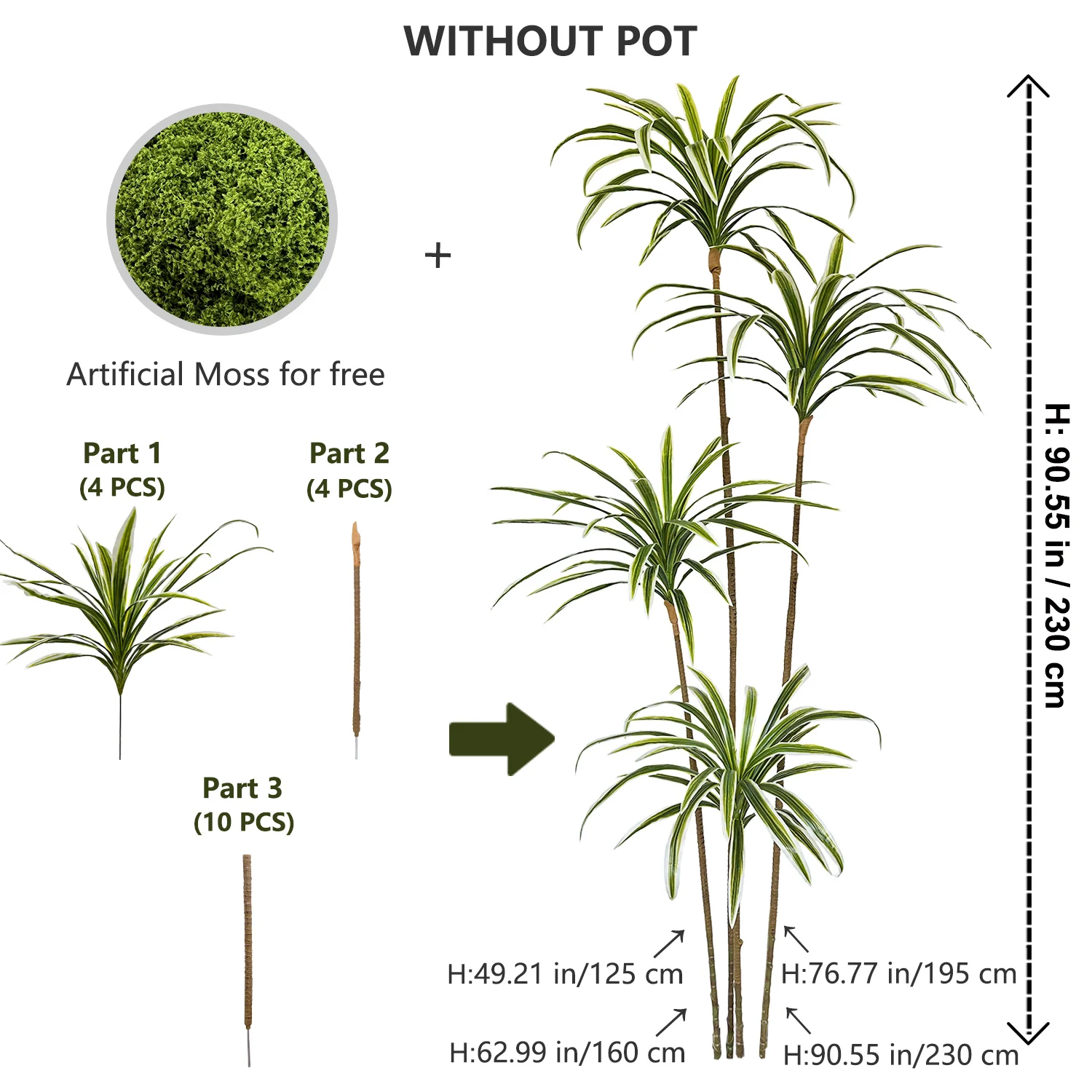 Pianta Artificiale Dracaena Ma - Dracaena Marginata recensione e prezzo