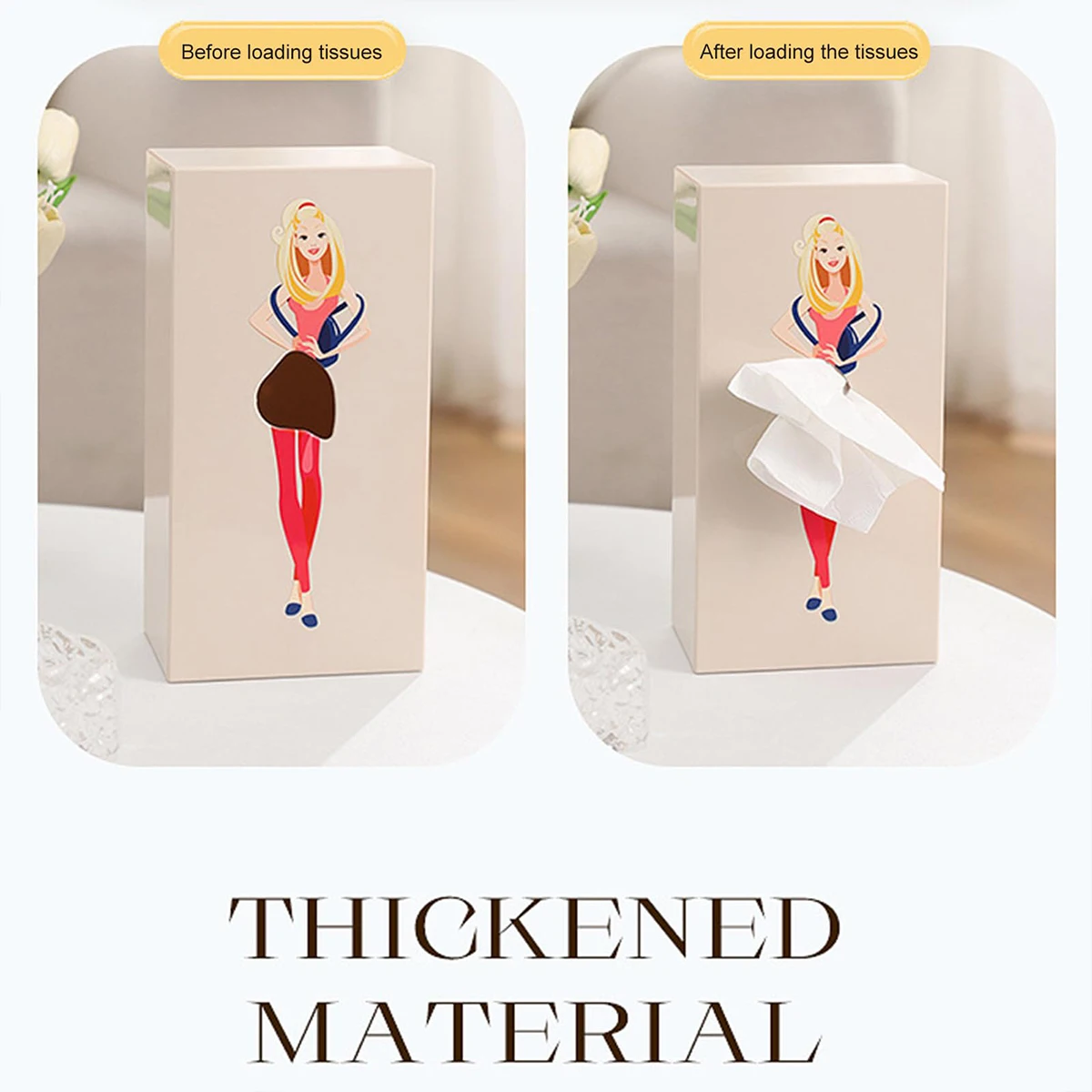 Tissue Box Lady Skirt Tissue Box Cover Creative Soaring Skirt Tissue Box Holder For Facial Tissues Napkins Office Countertops