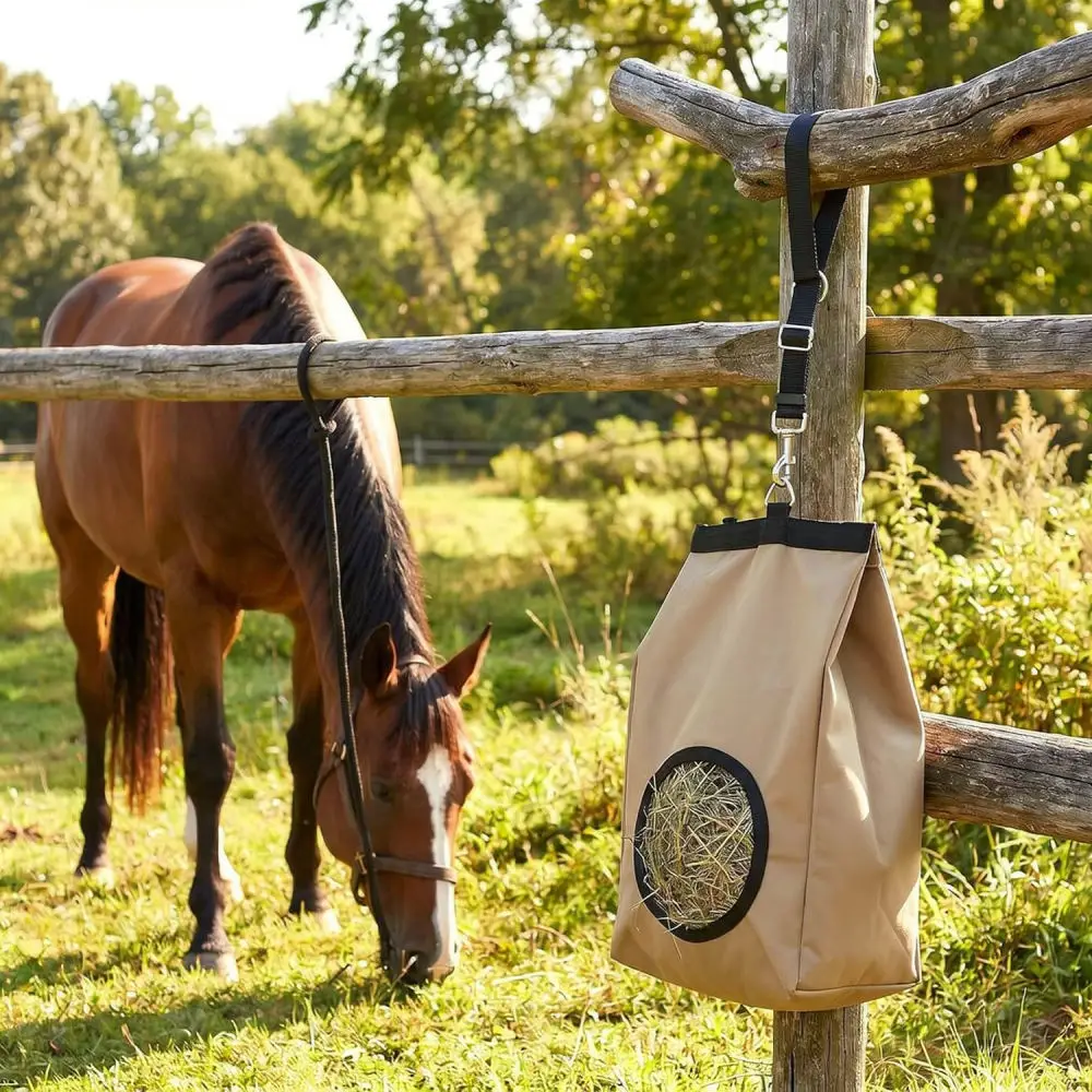 Durable Nylon Horse Bucket Hanger Strap Adjustable Stable Feeder Belt Equestrian Supplies For Stable Management