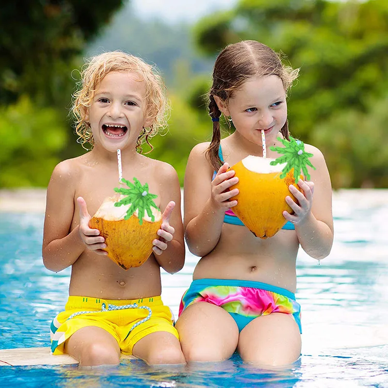 

Colorful 30Pcs Hawaiian Fruit Toothpicks Tropical Palm Tree Paper Umbrella Cupcake Toppers Party Decor