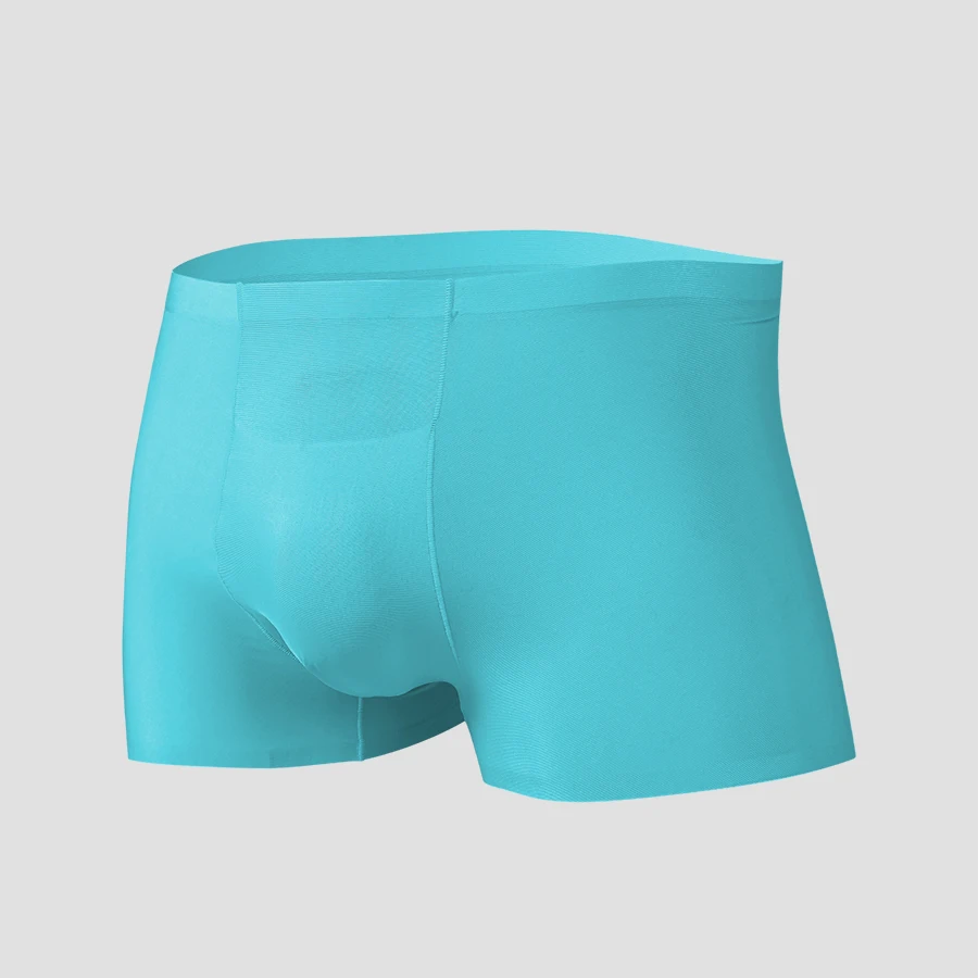 Herrenunterwäsche Herren Großhandel Eisseide nahtlose Boxershorts antibakteriell atmungsaktiv Sport Sommer dünne bequeme Boxershorts