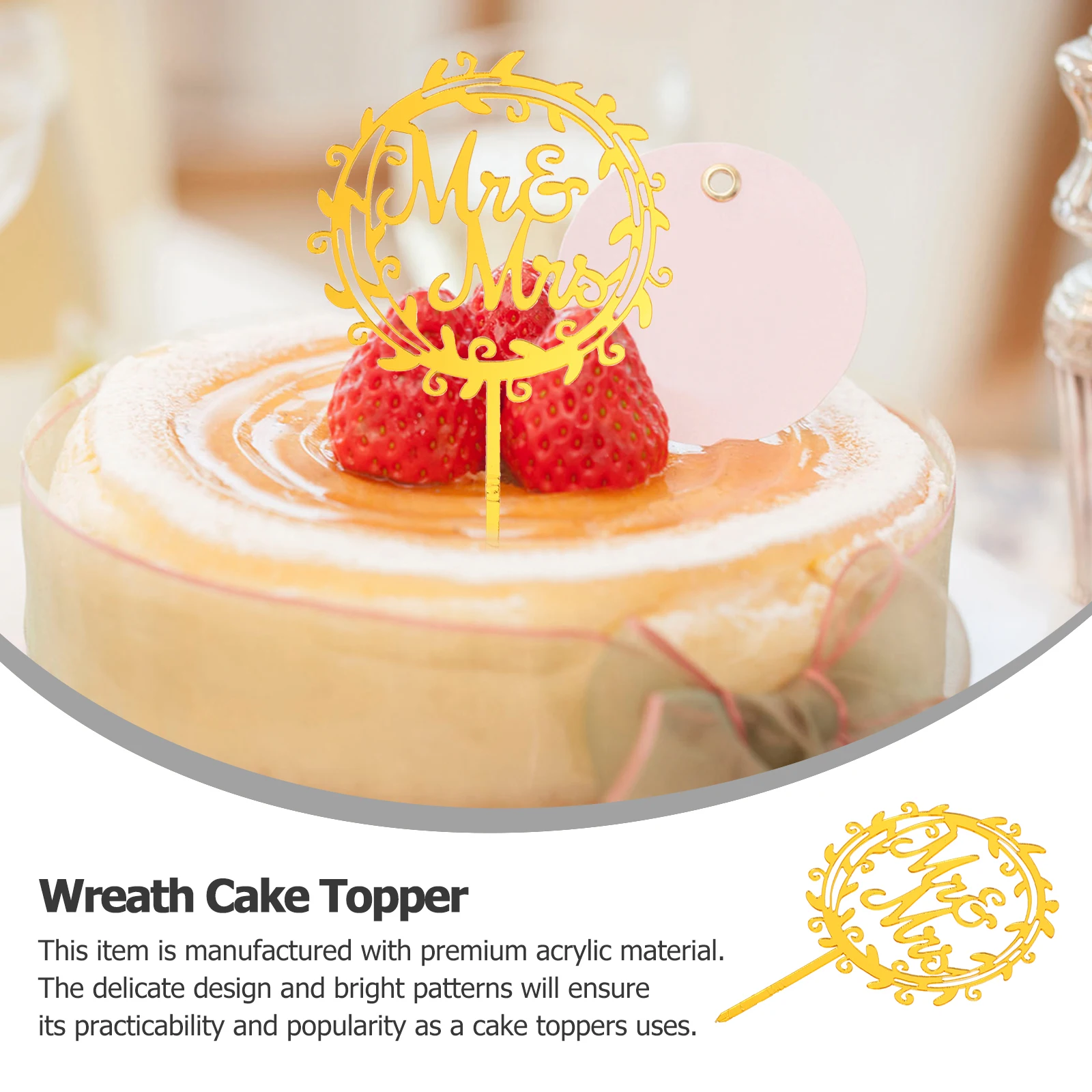 

Wedding Cake Wedding Party Cake Topper Party Dessert Birthday Insert Wreath Table Valentine Shape Decoration Accessories