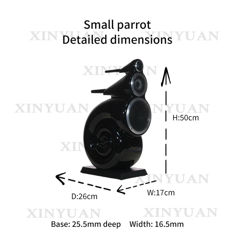 Active Bookshelf Speaker – 3-Way Frequency Design, 5 Inch Size