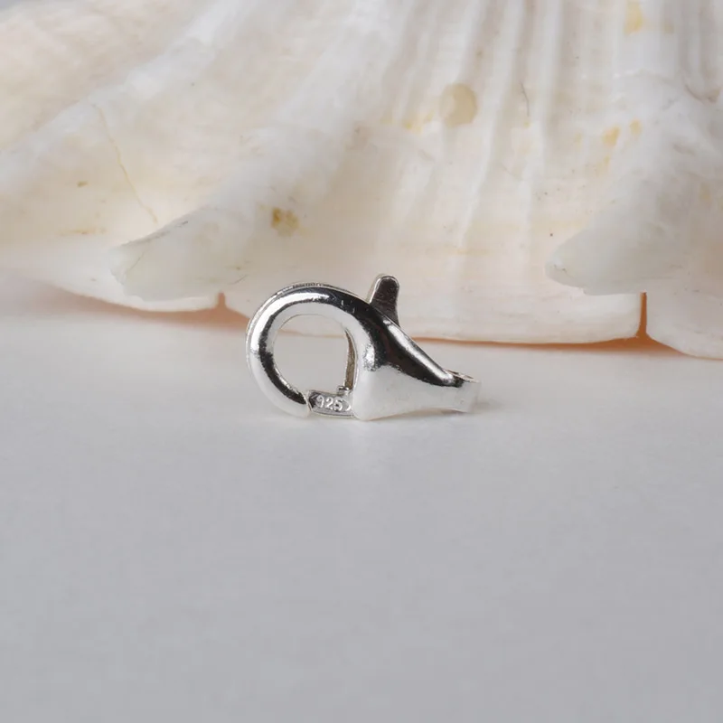 Solid 925 Sterling Silver Lobster Claw Clasp 8-16mm