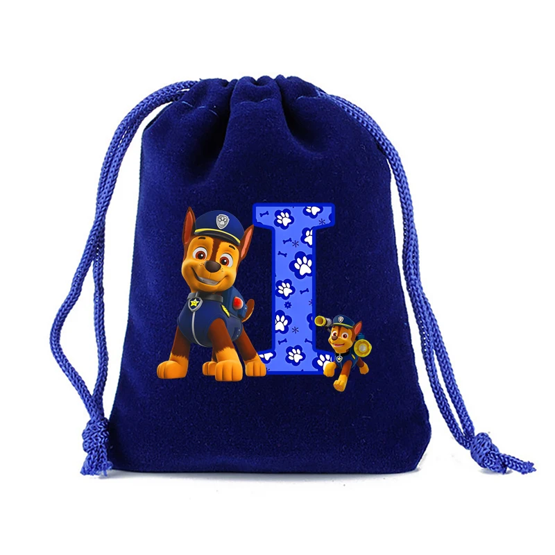 PAW Patrols Kids Plush Drawstring Bag Children Cartoon Cute Handbags Kids Anime Printed Storage Pouch Creative Draw String Bags