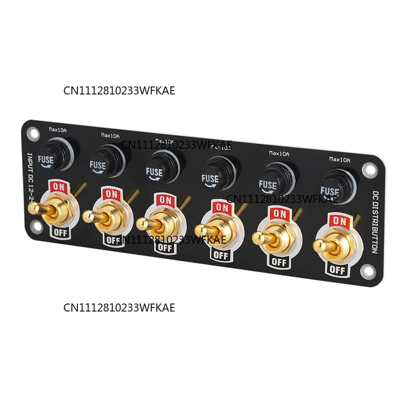 Panel Switch 3/6 Position 10A Fuse Combination Toggle Switch Panel Rocker Type Vehicle