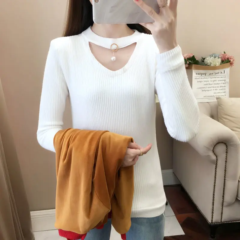 Black White Woman Sweaters Tops Pulls Femme Automne Hiver Long Sleeve Clothing Jumper Women Sweater Korean Fashion Knitted Wool